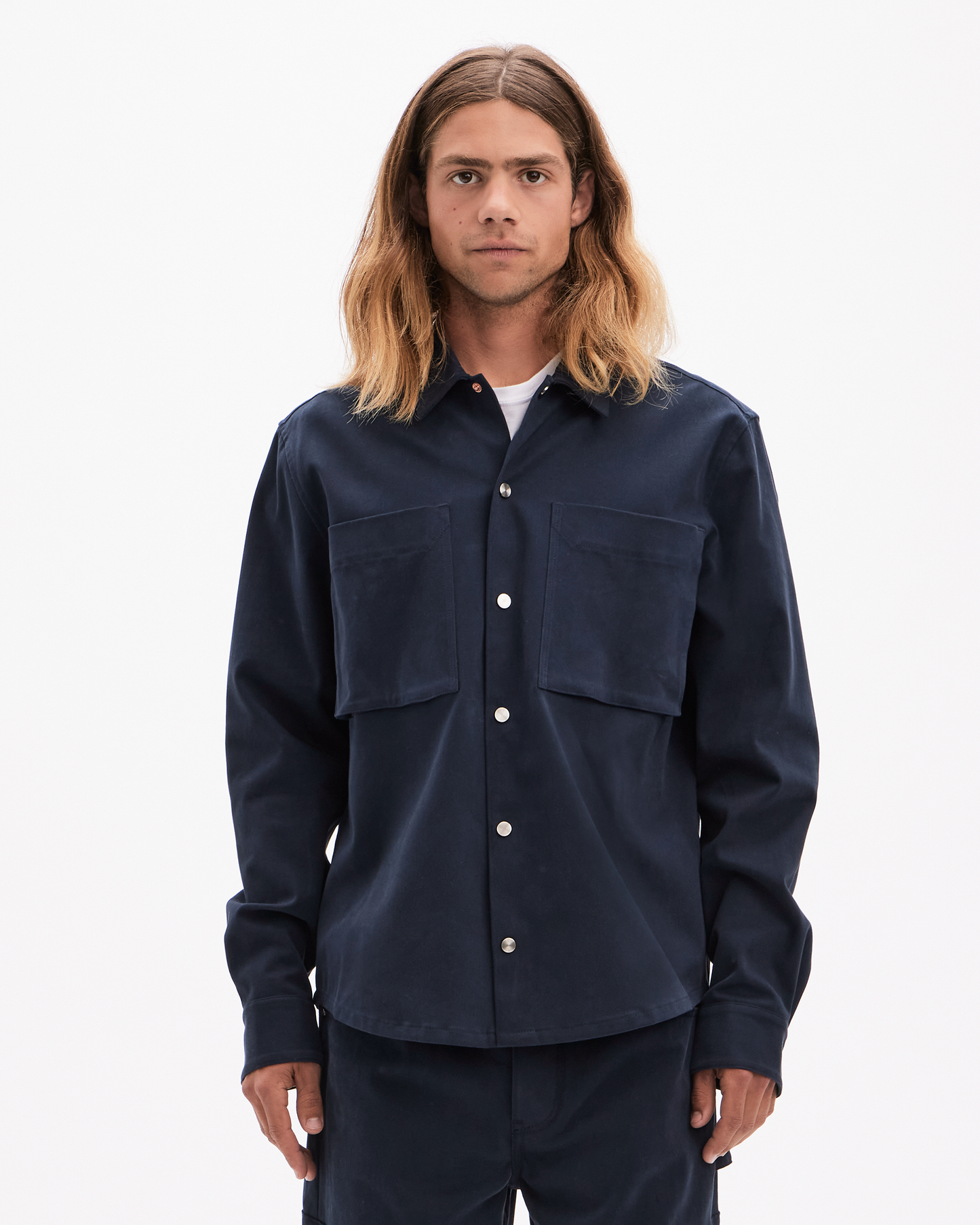 Twill Overshirt - Navy