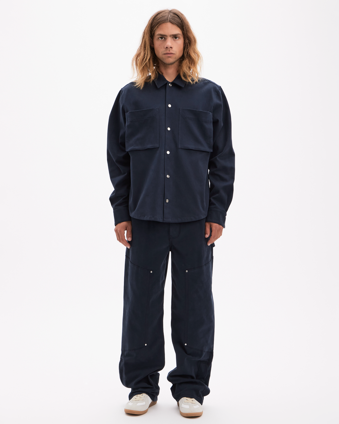 Twill Overshirt - Navy