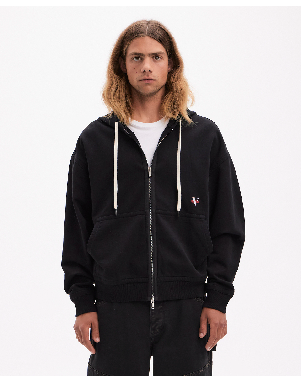 Etore Zip Up Hoodie - Black