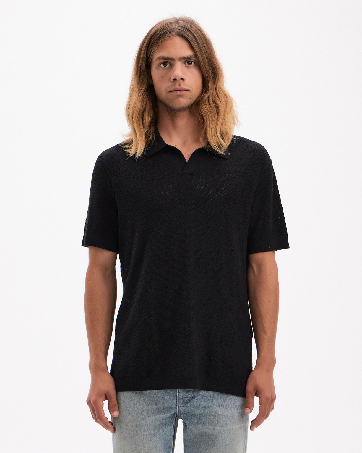 Cloudio Sweater Polo - Black Geo