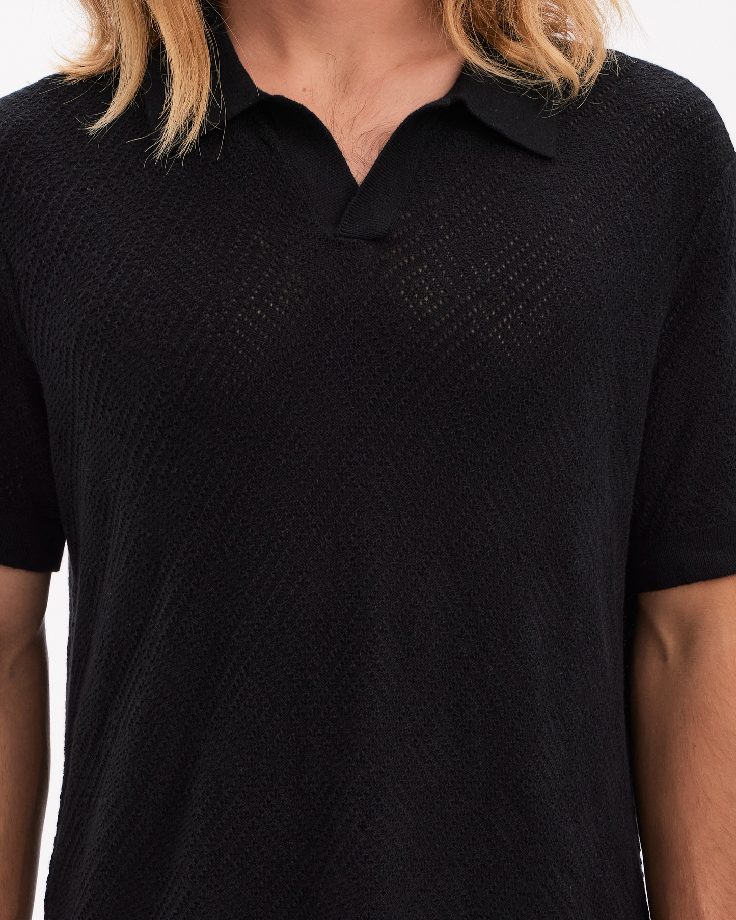 Cloudio Sweater Polo - Black Geo