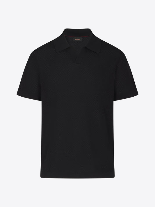 Cloudio Sweater Polo - Black Geo