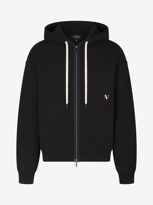 Etore Zip Up Hoodie - Black