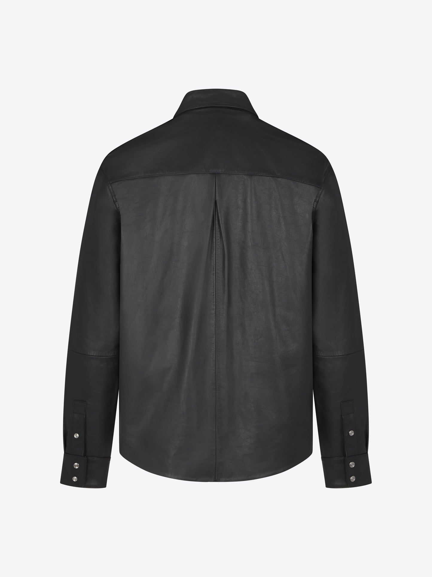 Leather Overshirt - Black