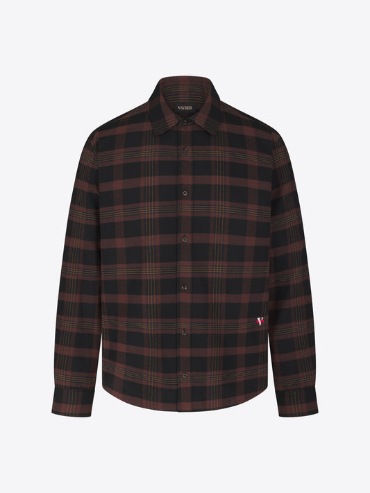 Preston Long Sleeve Plaid - Moon Lava