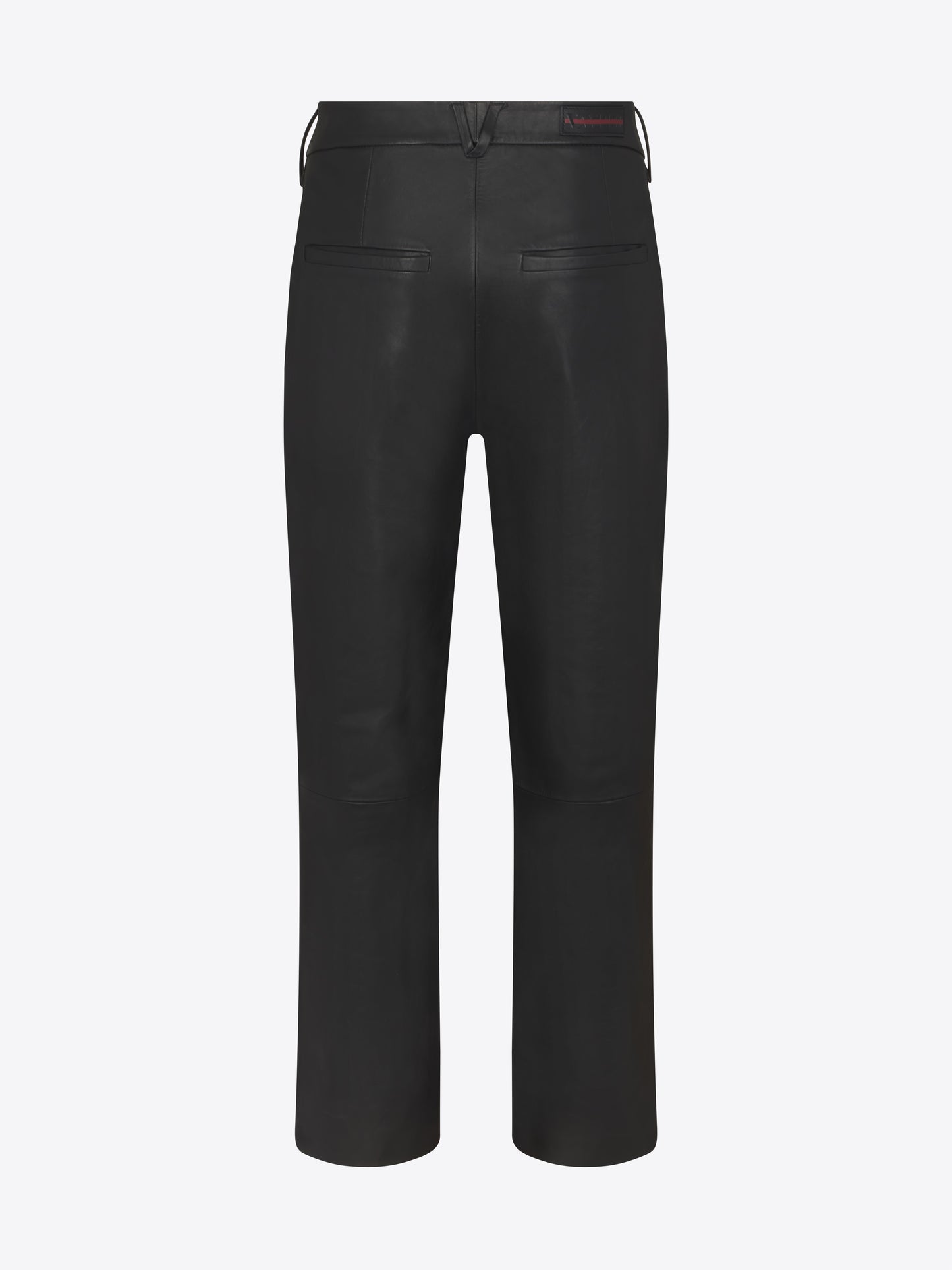 Straight Leather Pant - Black